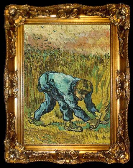 framed  Vincent Van Gogh Reaper with Sickle, ta009-2